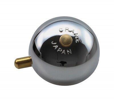 Crane Bell Karen Bell Fahrradklingel Chrome Plated, Retro Look