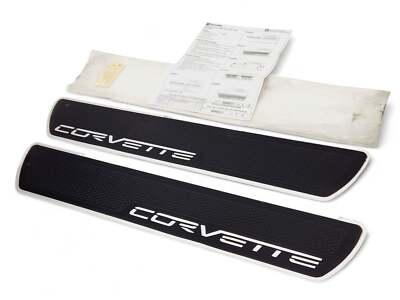 2005-2013 Chevy Corvette C6 Brushed Aluminum Door Sills OEM