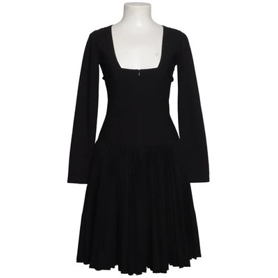 Alaïa, Kleid, Größe: 40, Schwarz, Polyester/Wolle, Einfarbig, Rippenstrick #4a3