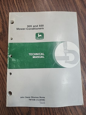#ad John Deere 920 amp; 930 Mower Conditioners Texhnicel Manual TM1548 $24.55