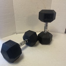  1 40 lbs Hex Dumbbell W/ Rubber Coated, Hand Weights for Exercises and Fitness
