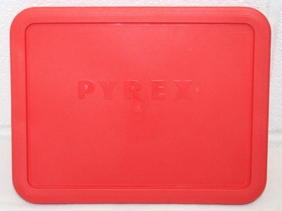 Pyrex RED 6-Cup RECTANGULAR Plastic Cover LID 7211-PC, Original Genuine! euc 1x