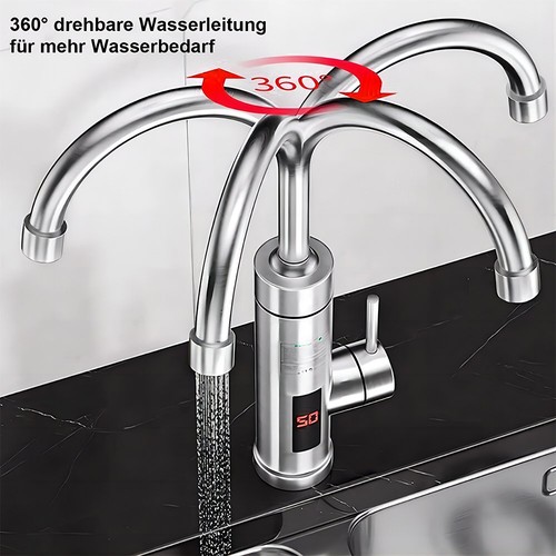 LED Elektrisch Wasserhahn Sofort Heizung Durchlauferhitzer Armatur Küchenarmatur