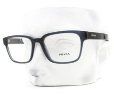 Prada Eyeglasses VPR 15W 08Q-1O1 Glasses Transparent Dark Blue 53mm with Case
