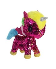 Tokidoki 2019 Aurora Sequin Comet Pink flip to Gold Unicorno 7.5" Plush NWT RARE