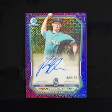 2026 Bowman Chrome Ryan Sloan Purple Mojo Refractor Auto /199 Mariners Prospect