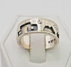 STUNNING .925 Vintage Sterling Silver Tribal Navajo Band Size 7