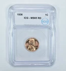 1936 Lincoln Wheat Cent MS65 RD ICG