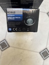 Image of ROBUS 240V IP65 downlight featuring a polished chrome finish.