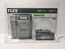Flex 24V 5AH Lithium Ion Battery  Charger Kit FX0411-1C FX0121  FX0411  Qty 