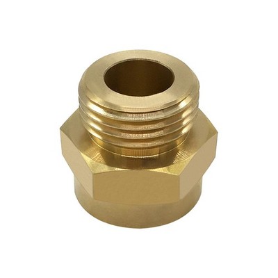 Brass Hose Bib Adapter 1-1/16 Fine Thread 1 Internal Diameter to 3/4 Garden H...