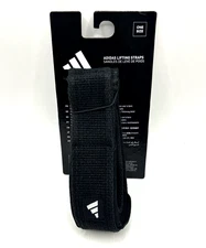 Adidas Black Lifting Straps One Size Fits All Weightlifting Grip Wrist Wraps