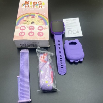 OKYUK 4G Smartwatch, Kids Watch (Purple) w/ bands *For Parts*