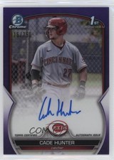 2023 Bowman Chrome Prospect Purple Refractor /250 Cade Hunter #CPA-CH Auto 0s15