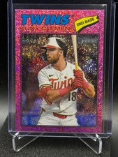 Kody Clemens 2026 Topps Heritage Chrome Pink Sparkle #321 - Minnesota Twins