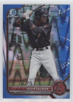2022 Bowman Chrome Prospects Blue RayWave Refractor 38/150 Alvin Guzman 0m4r