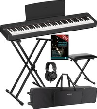 Yamaha P-223B Digital Piano 88 Tasten Set Ständer Trolley Kopfhörer Schule Bank