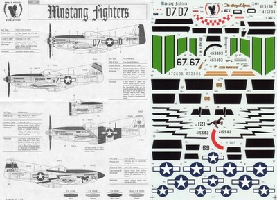 Eagle Strike Decals 1/72 P-51D F-6 Mustang 15th 339th FG 2nd ACG 71st TRG (USAAF)
