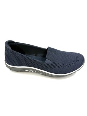 Skechers Air Cooled Memory Foam Relaxed Fit Slip On Shoes Sneakers Blue Women 9