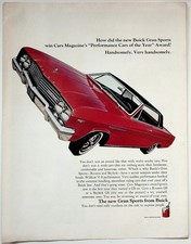 Buick 1965 Gran Sports Vintage Print Ad Red Skylark Gs Car Magazine Award Buick 1965 Gran Sports Vintage Print Ad Red Skylark Gs Car Magazine Award