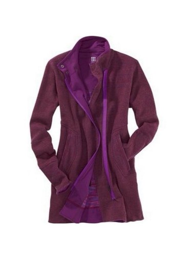 TITLE NINE Jacke/Swacket Damen Wollmischung Full Zip Lila Tunika Pullover Small