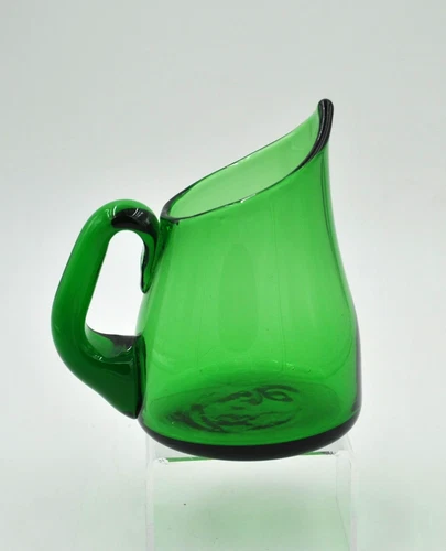 Vintage Blenko Glass Creamer Pitcher - Design #7310 - Pine