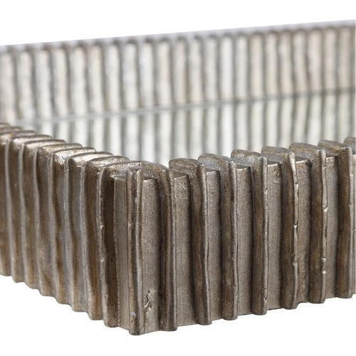 Uttermost 17732 Talmage Silver Leaf and Mirror Tray - Picture 5 of 6