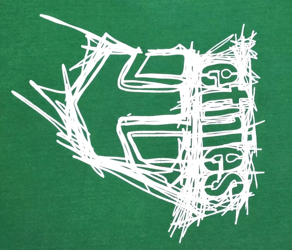 Camiseta marca Etnies Skate Cyber Y2K logotipo verde blanco etiquetada para hombre XL monopatín Foto 2 de 4