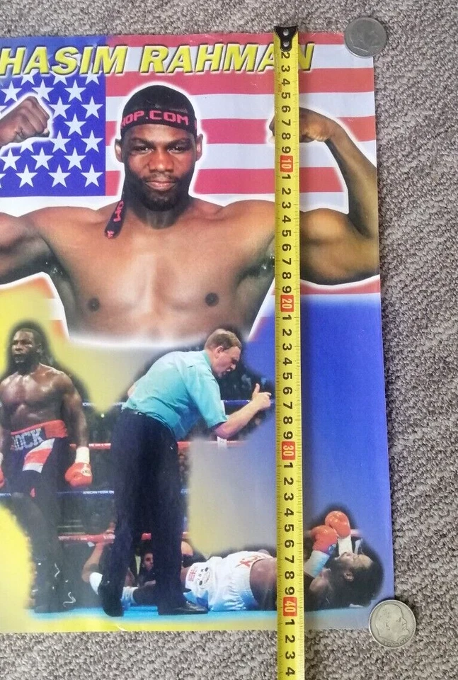 LENNOX LEWIS & HASIM RAHMAN HEAVYWEIGHT CHAMPIONSHIP 16x23 POSTERS WALL DECOR Ra - Image 4 of 4