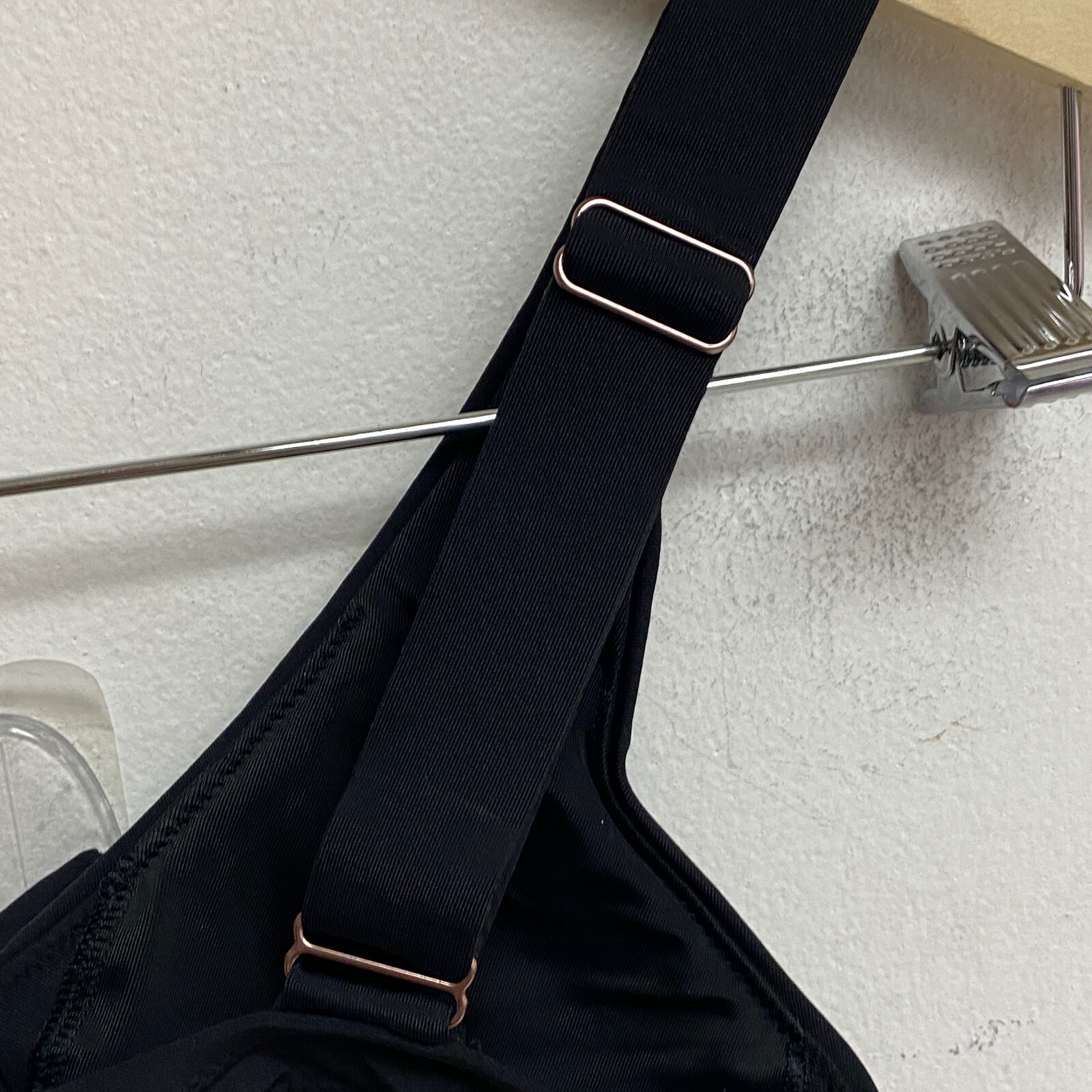 Calia Women's Swim Collection Tie Front Racerback Bikini Top Pure Black WSA22200