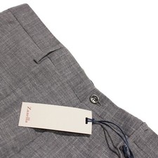 Zanella NWT Stretch Dress Pants Size 35 US Noah In Gray Melange Wool Blend
