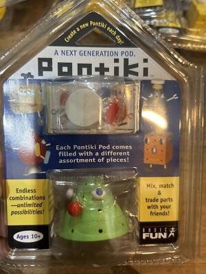 Pontiki Green Triangle Figure Next Generation pod Rare Game Toy In Box #1012