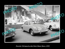 Old Postcard Size Photo Of 1959 Porsche 356 Paris Motor Show Display 2
