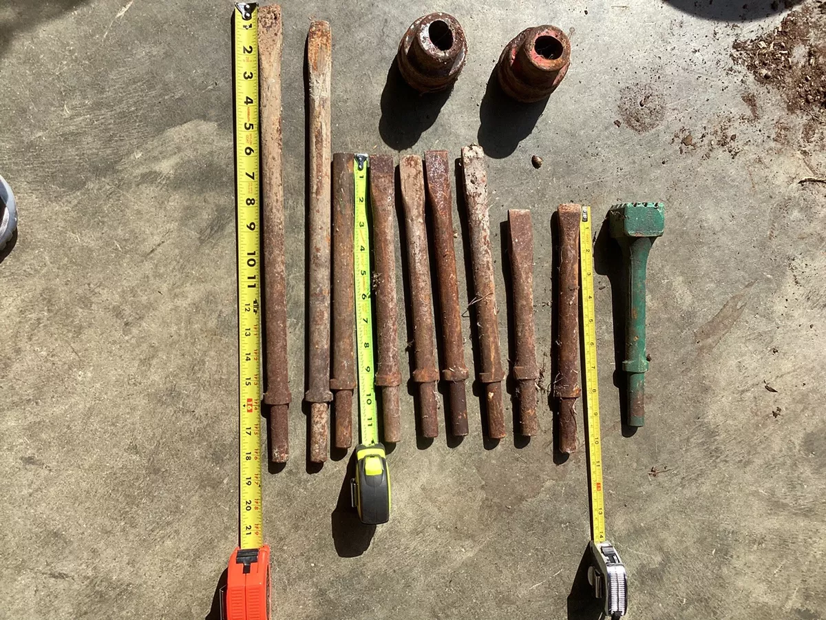 lot of 10 used various jack hammer rock concrete chisel hammer
