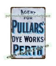 Pullars Cleaners Dyers Perth rustic laundry room decor metal tin sign wall decor