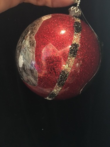 Katherine's Collection Doodle Dog Ornament Red Glitter Ball Retired - Picture 4 of 6