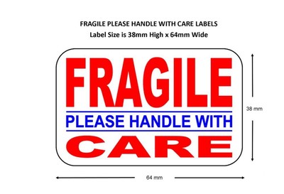 Fragile Please Handle With Care Do Not Bend Sheet Labels Choose Qty Business Industrial Shipping Labels s