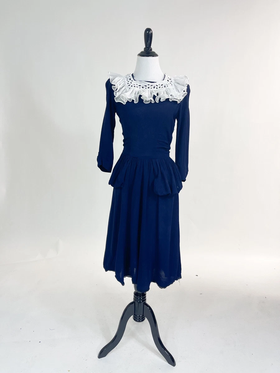 1940s top peplum dress