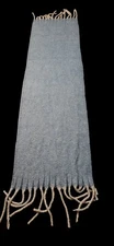 Womens LARGE 21"X80"SCARF, SHAW, WRAP. Blue-gray Warm