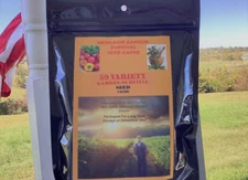 22,000 Seeds  50 Heirloom Varieties!  Emergency/Survival Garden Seed Cache 