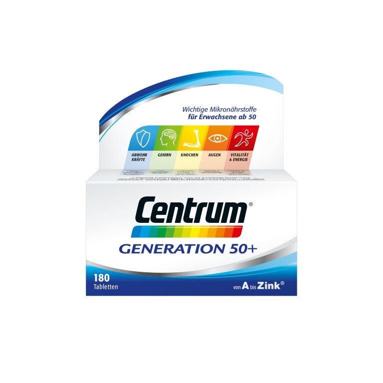Centrum Generation 50+ Tabletten ergänzt..., 180 St. Tabletten 14170556