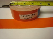  1-1/4" x 50 ' Roll Solid  ORANGE  REFLECTIVE CONSPICUITY TAPE Sheeting 