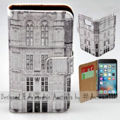 For Apple iPhone Series - Vintage Building Theme Print Mobile Phone Case Cover