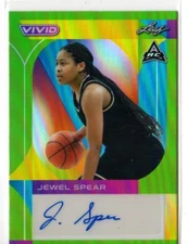 2022-23 Leaf Vivid Green Autograph /15 #BA-JS3 Jewel Spear (AU, RC)