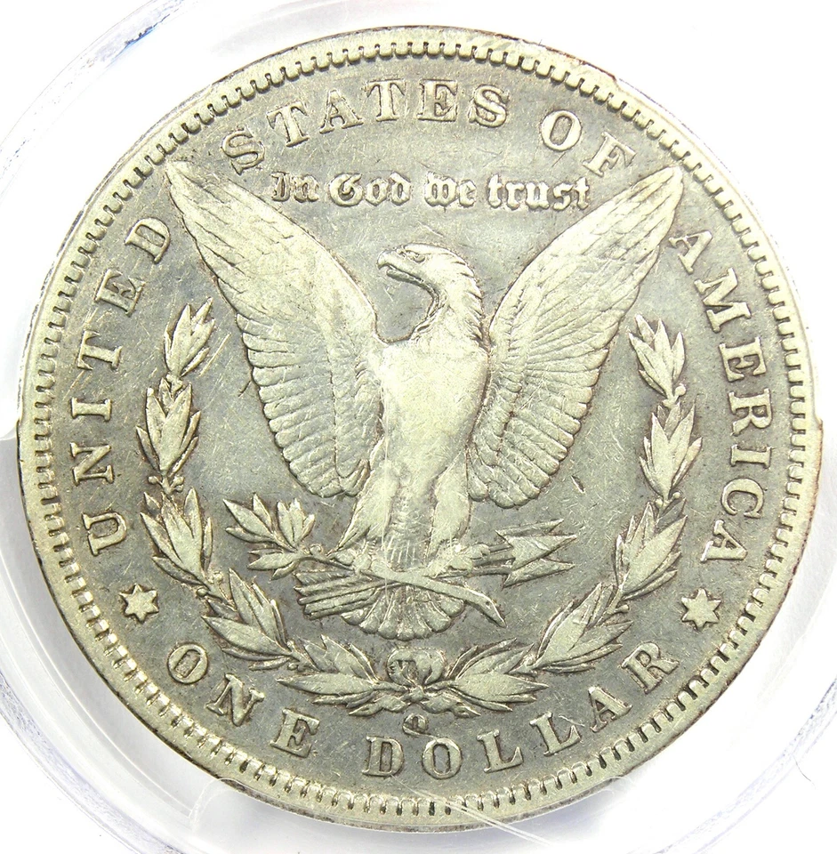 1895-O Morgan Silver Dollar $1 - Certified PCGS VF20 - Rare Date Coin! - Image 4 of 4