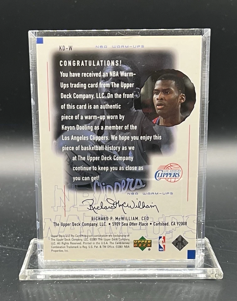 2001 Keyon Dooling Upper Deck Encore Game Used Warm-Ups Los Angeles Clippers - Image 2 of 2