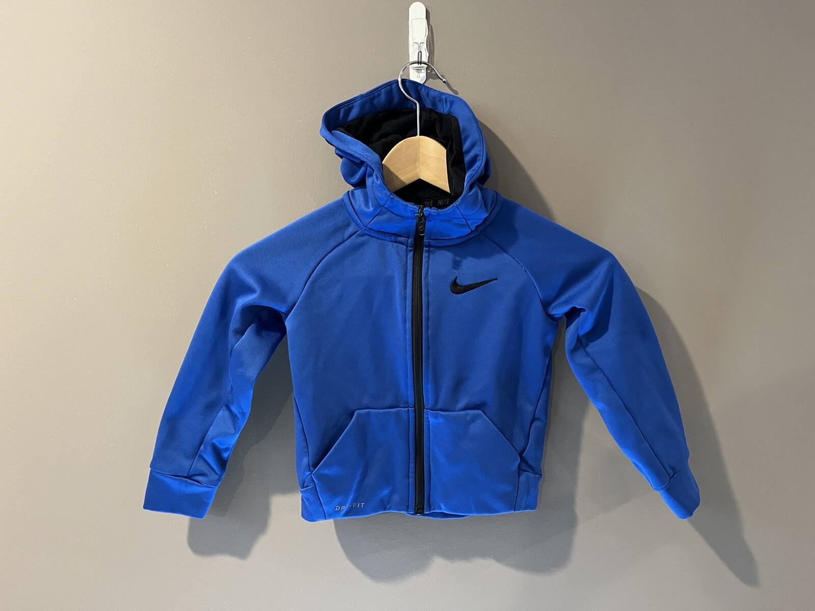 SACAI X NIKE Nike Dri fit blu navy giacca con cappuccio e zip davanti taglia 3T