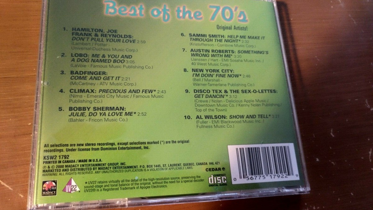 THE BEST OF THE 70'S GREEN VARIOUS ARTISTS CD 56775178925| eBay