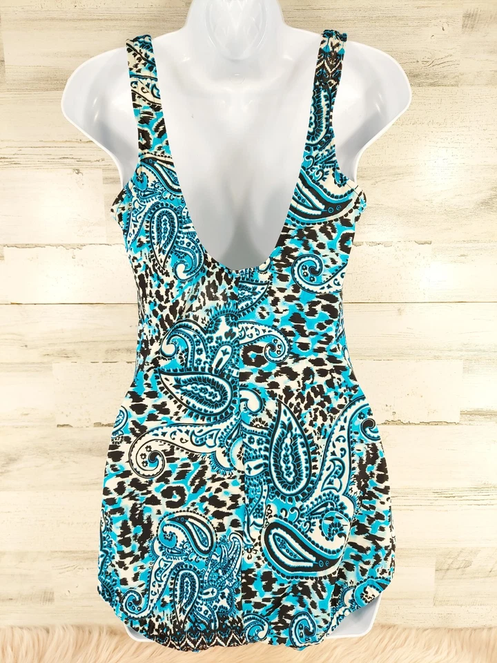 ВИНТАЖНЫЙ КУПАЛЬНИК ROSE MARIE REID ЦЕЛЬНЫЙ РАЗМЕР 12 АНИМАЛИСТИЧЕСКИЙ ПРИНТ С НЕСКОЛЬКИМИ УЗОРАМИ... - Изображение 2 из 4