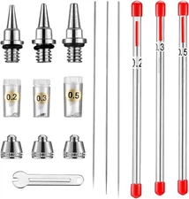 For Airbrushes Spray Gun Airbrush Nozzle Needle Replacement Parts 0.2/0.3/0.5mm